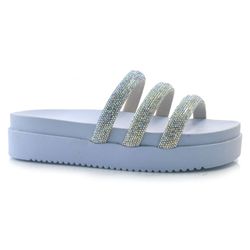 Tamanco Flat Feminino Ramarim Azul 24-42101