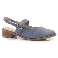 Sapatilha Slingback Feminina Ramarim Azul 24-16232