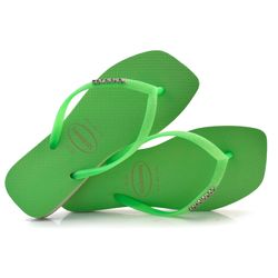 Chinelo Feminino Havaianas Slim Square Glitter Verde 4148927