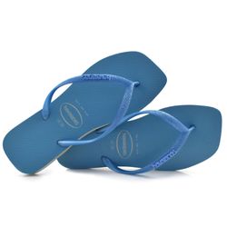 Chinelo Feminino Havaianas Slim Square Glitter Azul 4148927