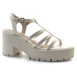 Sandália Tratorada Feminina Ramarim Off White 24-54201