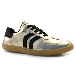 Tênis Casual Feminino Via Marte Dourado 129-004-02