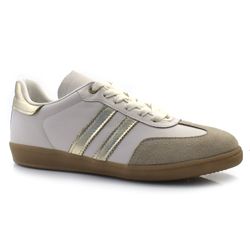 Tênis de Couro Feminino Suzzara Off White 12.154