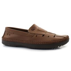 Sapatilha de Couro Masculina Free Way Logan Marrom LOGANX-2