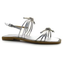 Sandália Rasteira Feminina Suzzara Prata 13-3086