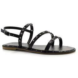 Sandália Rasteira Feminina Suzzara Preto 24-3071