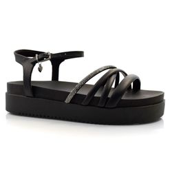 Sandália Flat Feminina Ramarim Preto 2442205