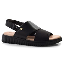Sandália Flat Feminina Comfortflex Total Care Preto 2449401