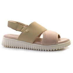 Sandália Flat Feminina Comfortflex Total Care Bege 2449401