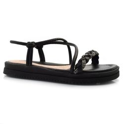 Sandália Flat Feminina Mississipi Preto MA412