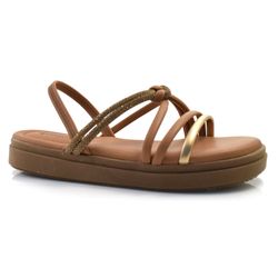 Sandália Flat Feminina Mississipi Marrom MB512