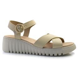 Sandália Anabela Feminina Modare Creme 7197.101.21736