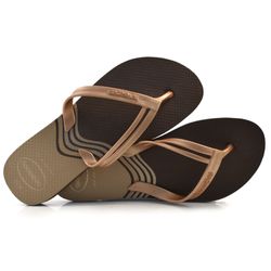 Chinelo Feminino Havaianas Elegance Print Marrom 4148804
