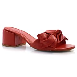 Tamanco de Couro Feminino Suzzara Vermelho 10297-7478