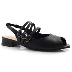 Sapatilha Slingback Feminina Ramarim Preto 2419232