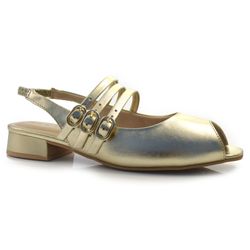 Sapatilha Slingback Feminina Ramarim Dourado 2419232 MET