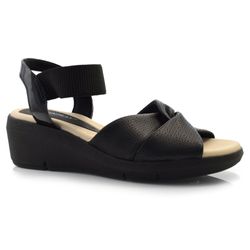 Sandália Anabela Feminina Piccadilly Preto 540378