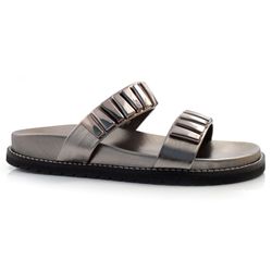 Sandália Flat Feminina Suzzara Prata 3801-10162