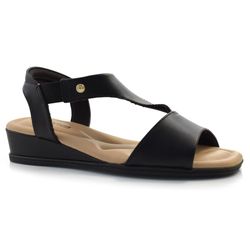 Sandália Anabela Feminina Comfortflex Preto 2470403