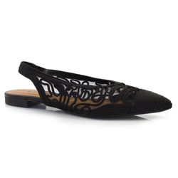 Sapatilha Slingback Feminina Suzzara Preto 373280