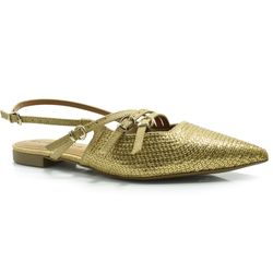 Sapatilha Slingback Feminina Suzzara Dourado 373279