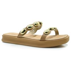 Sandália Flat Feminina Moleca Bege 5506.105.9569