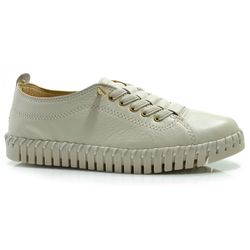 Tênis Feminino de Couro Bottero Bege 354304