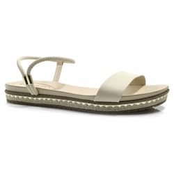 Sandália Flat Feminina Beira Rio Creme 8321.1749.23727