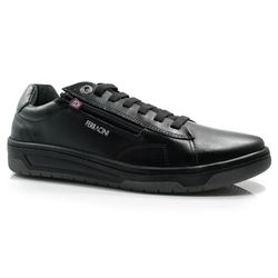 Sapatênis Masculino de Couro Ferracini Vox Preto 8052