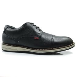 Sapato Social de Couro Ferracini Kingston Preto 6151