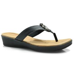 Tamanco de Couro Feminino Usaflex Preto AF0406