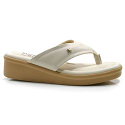 Tamanco Anabela Feminino Softli Off White 10020.10091