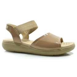 Sandália Flat Feminina Softli Marrom 10005.10026