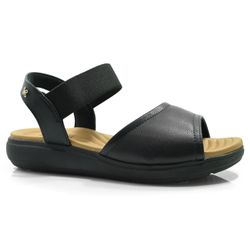 Sandália Flat Feminina Softli Preto 10005.10026