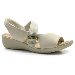 Sandália Anabela Feminina Campesí Creme CP081