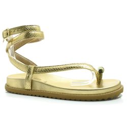 Sandália Flat Feminina Suzzara Dourado 1250.278