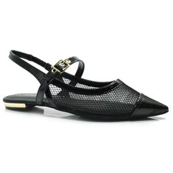 Sapatilha Slingback Bebecê Preto T2019-075