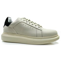 Tênis de Couro Masculino Ferracini Impulse Bege 7614