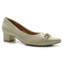 Scarpin de Couro Feminino Usaflex Bege MM0502