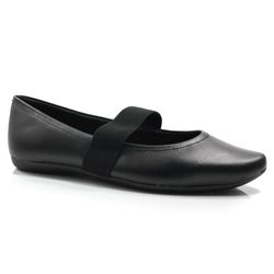 Sapatilha de Couro Usaflex Preto T7551