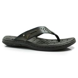 Chinelo Masculino de Couro Pegada Marrom 131221