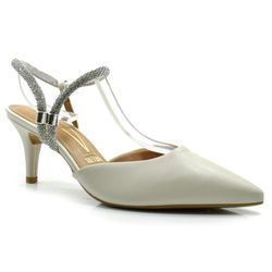 Scarpin Slingback Feminino Vizzano Off White 1185.1138.29269