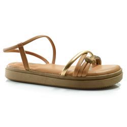 Sandália Flat Feminina Mississipi Marrom MB513