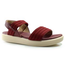 Sandália Flat Feminina Usaflex Vermelho AL0101