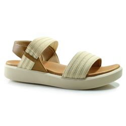 Sandália Flat Feminina Usaflex Creme AL0101