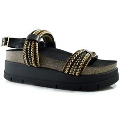 Sandália Flat Feminina Moleca Preto 5513.107.29566