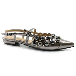 Sapatilha Slingback Feminina Suzzara Prata 13700-191