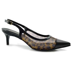 Scarpin Slingback Feminino Suzzara Onça 15601-05