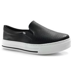 Tênis Slip On Feminino Via Marte Preto 027-027-02