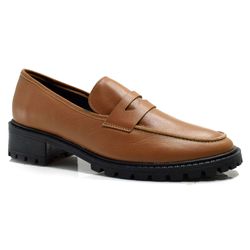 Mocassim Feminino de Couro Suzzara Marrom 1810535